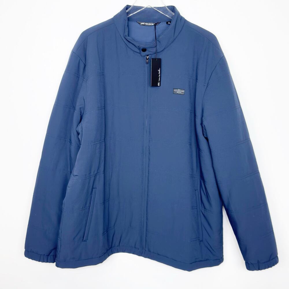 NWT Travis Mathew Seaboard Quilted Blue Jacket Men's 2XL